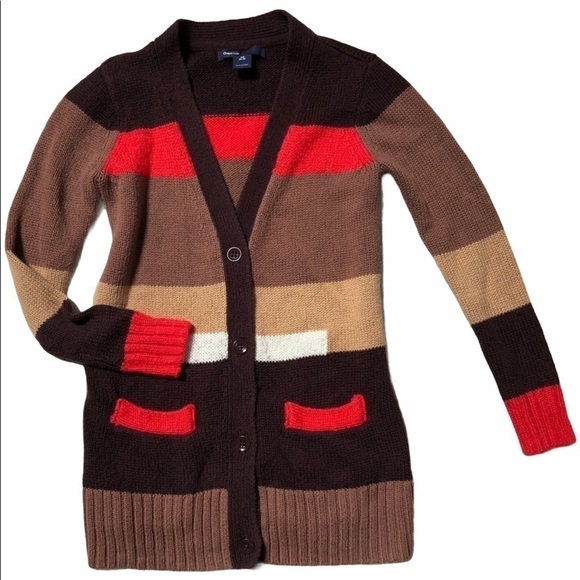 GAP Other - Gap Girls 4/5 Penelope Striped Cardigan Sweater XS